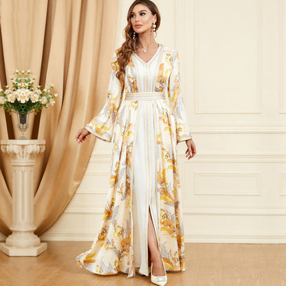 فساتين نسائية عصرية من قطعتين بتصميم خليط الألوان