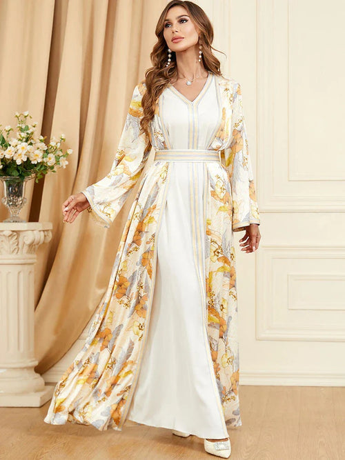 فساتين نسائية عصرية من قطعتين بتصميم خليط الألوان