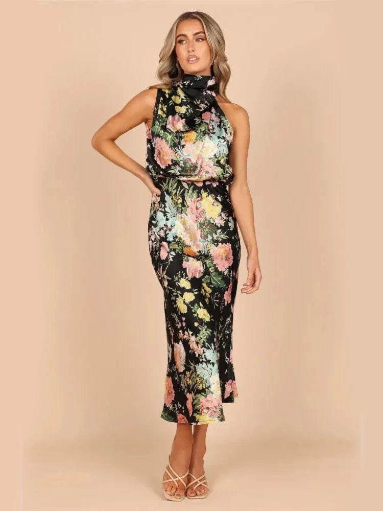 Robe fourreau à fines bretelles